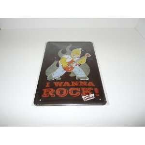  I Wanna Rock (With Bart Simpson) Metal Road Sign 