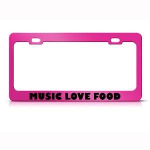  Music Love Food Music Metal license plate frame Tag Folder 