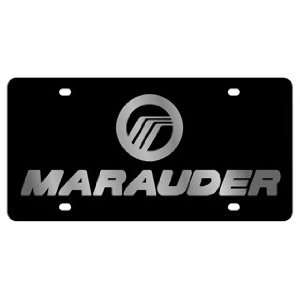 Mercury Marauder License Plate on Black Steel