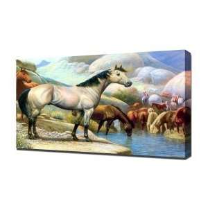  Horses 20   Canvas Art   Framed Size 40x60   Ready To 