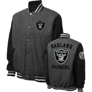 Oakland Raiders Grey Wool Varsity Jacket Sports 