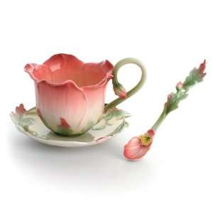  Franz Collection Cozies Waxberry Cup & Saucer Set Patio 
