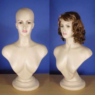 Brand New 26 Flesh Tone Female Mannequin Head & Bust 104N   