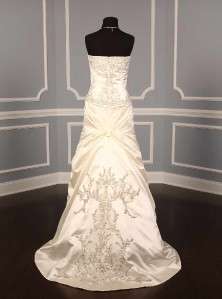 AUTHENTIC Reem Acra 3808 Magnifique Silk Satin Strapless Couture 