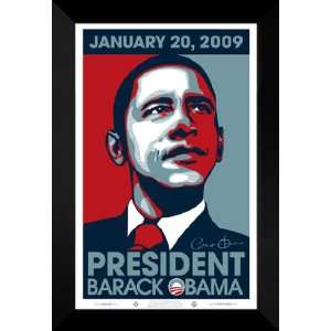   Barack Obama 27x40 FRAMED 2009 Inaugural Poster   2008