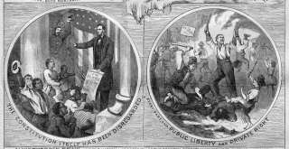 SLAVE AUCTION, EMANCIPATION OF THE SLAVES, ABE LINCOLN  