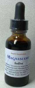MAGNASCENT 1% NASCENT IODINE 1oz THYROID THERAPY ANTI BACTERIAL ANTI 