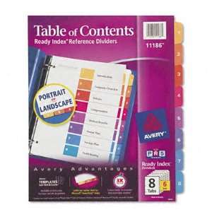  New Ready Index Contemporary Contents Divider Case Pack 2 