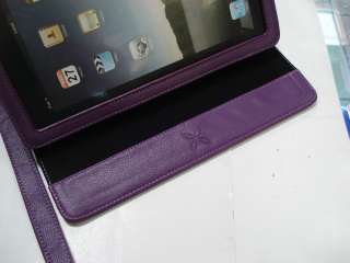 iPad 1st Gen PURPLE Leather Case Adjustable Stand    