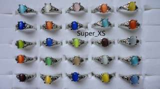 wholesale lots 100pcs Multicolor Malay Jade silver rings jewelry free 