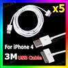   Long USB Cable Charger For Apple iPhone 4 3G iPad 2 iPod Touch EA481B