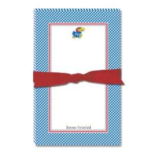  University Of Kansas Gingham Notepad