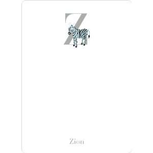   Alphabet Animals Z Zebra Monogram Stationery