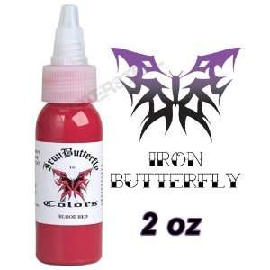  Iron Butterfly Tattoo Ink 2 OZ BLOOD RED Pigment New 