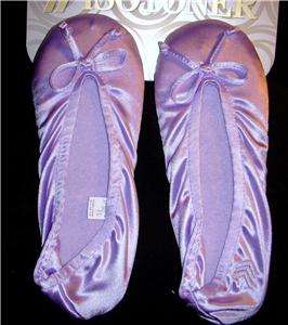 Ladies Isotoner Ballet Style Slippers Lilac Lavender  