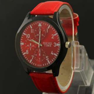   new design of large mens leather fashion quartz watch,M21 RD  
