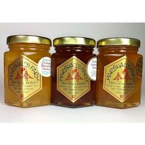 Honey 3 Jar Assortment   Orange Blossom,Wild Blackberry, Infused 