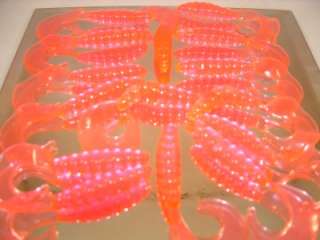 TWISTER TAILS 2 1/4 FLO PINK CLEAR FISHING TACKLE  