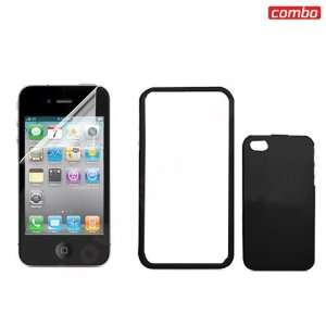   Case Faceplate Cover + LCD Screen Protector for Apple iPhone 4G