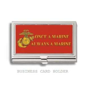  Marines Once A Marine Business Card Holder Case 