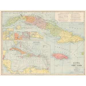  Miller 1875 Antique Map of Cuba and the West Indies 