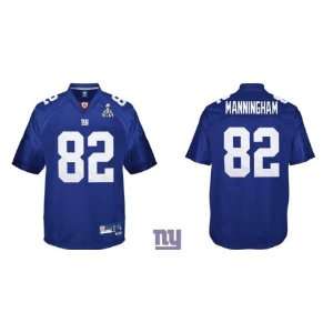 Giants #82 Mario Manningham Jersey Authentic Blue NFL Jersey (2012 