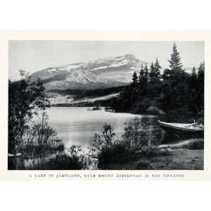  1952 Print Sweden Landscape Jamtland Lake Mount Areskutan 