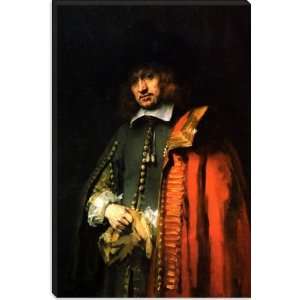 Portrait of Jan Six 1654 by Rembrandt Canvas Painting Reproduction Art 