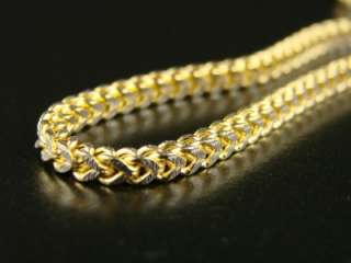 20th 10K YELLOW GOLD FRANCO BOX CUBAN CHAIN NECKLACE MENS 38 INCH 3 