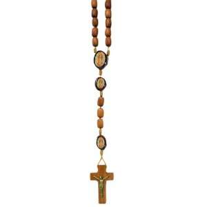  Mens Guadalupe Jatoba Solid Wood Rosary  Made in Brazil 