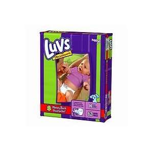  Luvs Mega Pack, Newborn, 4 to 10 Lbs 62 Ea (Pack of 3 