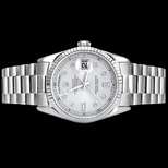 Mens Rolex Day Date President 18kt. White Gold Diamond Dial Fluted 