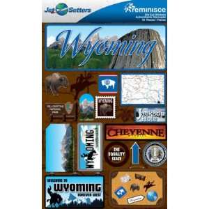  Jetsetters Wyoming Die Cut Stickers Arts, Crafts 