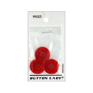  JHB Button Lady Buttons Clear Iridescent 3/4 2pc (6 Pack 
