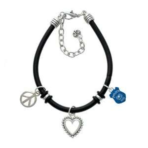   Policemans Badge Black Peace Love Charm Bracelet [Jewelry] Jewelry