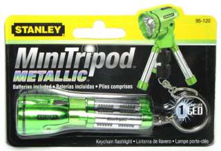Stanley Mini Tripod Keychain LED Flashlight  GREEN  NEW  