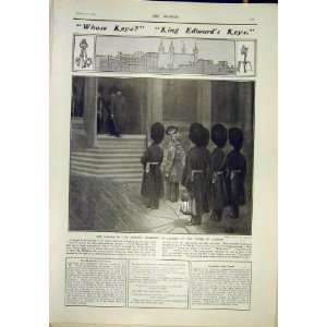   Ancient Ceremony Locking Tower London Keys Print 1902