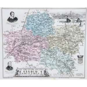 Vuillemin Map of Loiret (1886)