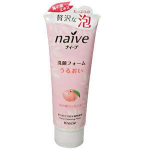 Kracie(Kanebo Home Products) Naive Facial Cleansing Foam Peach 3.88oz 
