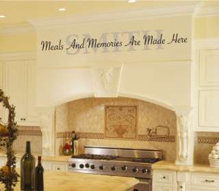 Meals And Memories Are Made Kitchen Vinyl Wall Word Art  