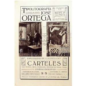  Litografia Ortega Poster Movie Spanish 27x40