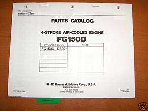 Kawasaki FG150 series engine parts manuals motor  