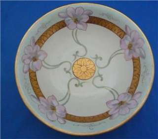 Antique White Art Co. Chicage Bowl Limoges Floral Handpainted Artist 