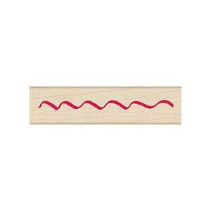  Wavy Line Wood Mounted Rubber Stamp (C2911) Arts, Crafts 