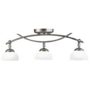   Bellamy Collection Pewter 3 Light Rail Ceiling Light