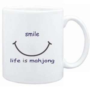  Mug White  SMILE  LIFE IS Mahjong  Sports Sports 
