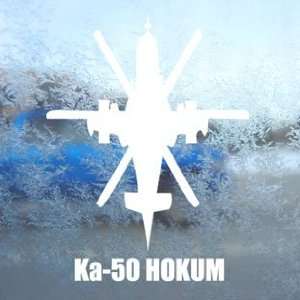  Ka 50 HOKUM White Decal Military Soldier Window White 