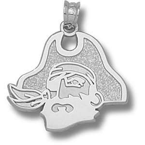 East Carolina University Pirate Head 5/8 Pendant (Silver 