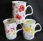 ENGLISH MEADOW, SET 3 BONE CHINA mugs by Roy Kirkham