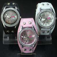 Nice 3PCS HelloKitty Lady Girl Women Crystal Quartz Wrist Watches, K4 